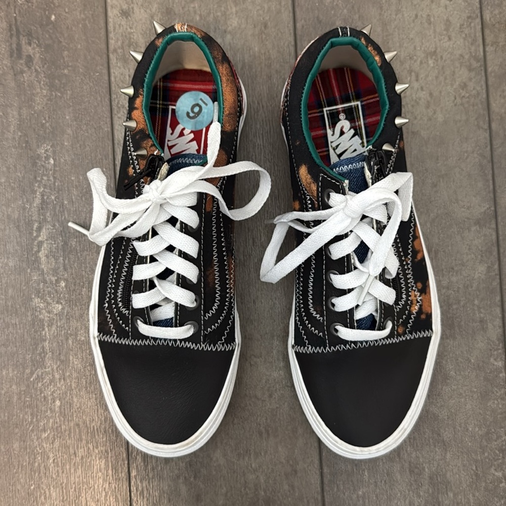 NEW! Vans Old Skopl Zip Tartan Daze Spike Sneakers, unisex. Mens 6, Womans 7.5 - Picture 4 of 16